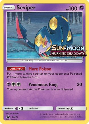 Seviper (Prerelease) (SM46) Holofoil - Black Star Promos