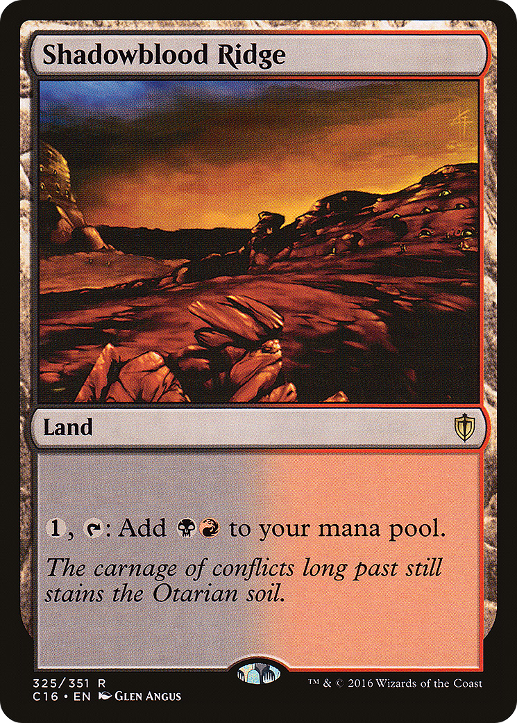Shadowblood Ridge (325) - Commander 2016