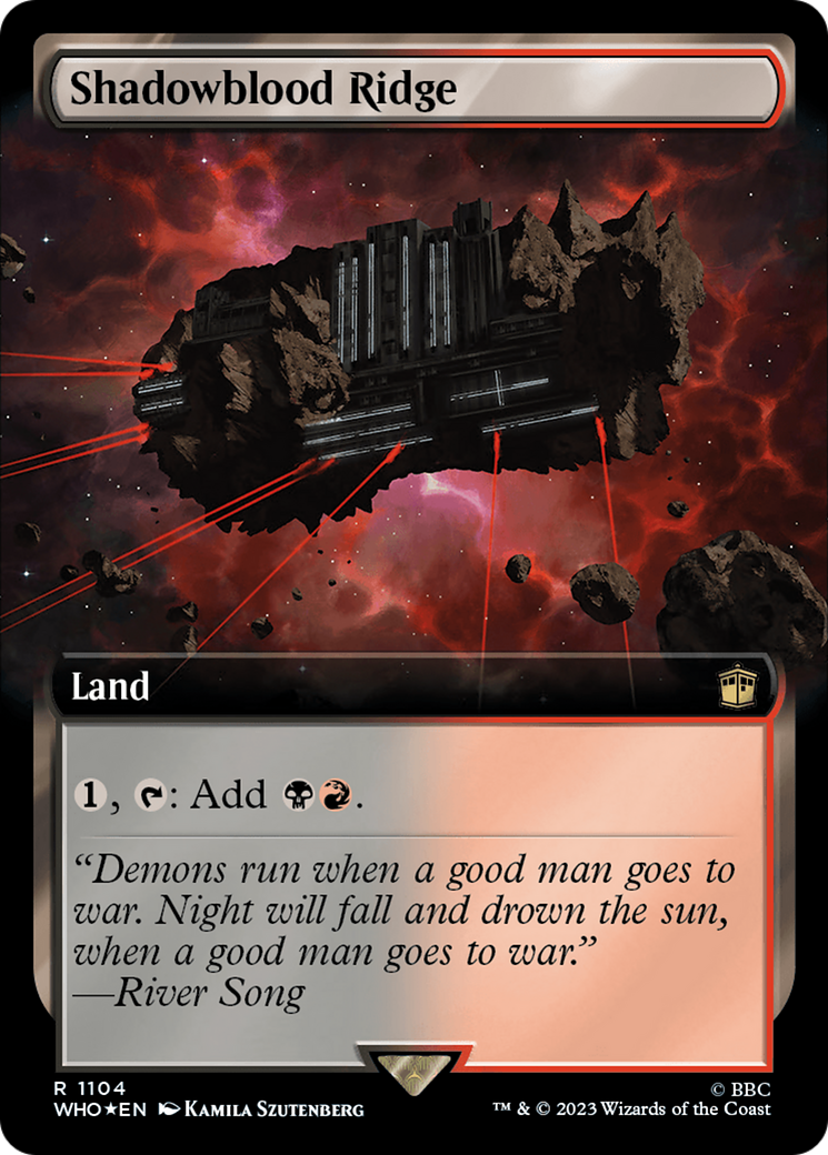 Shadowblood Ridge (Extended Art) (1104) Surge Foil - Doctor Who