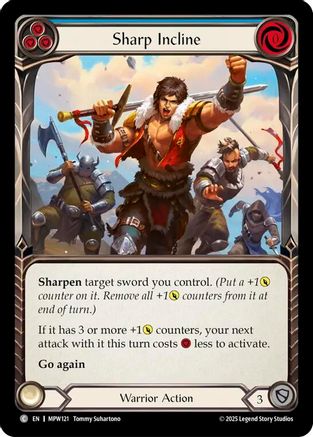 Sharp Incline (Blue) (MPW121) Rainbow Foil - Mastery Pack Warrior