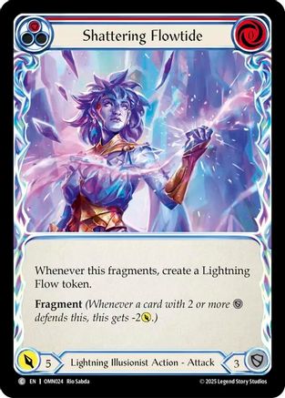 Shattering Flowtide (Red) (OMN024) Rainbow Foil - Omens of the Third Age