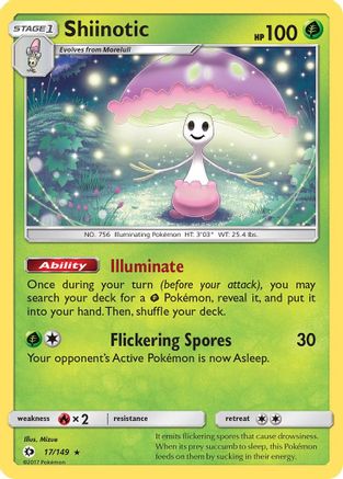 Shiinotic (17) Holofoil - Sun & Moon