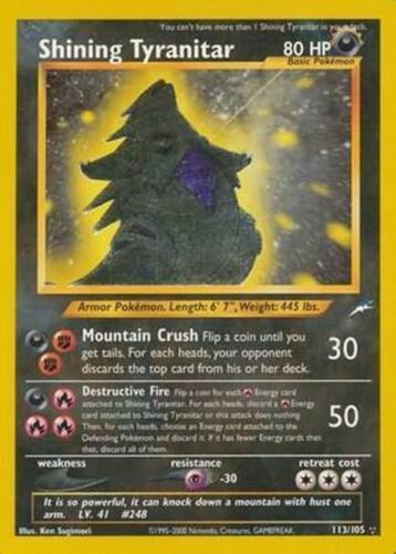 Shining Tyranitar (113) (Unlimited) Holofoil - Neo Destiny