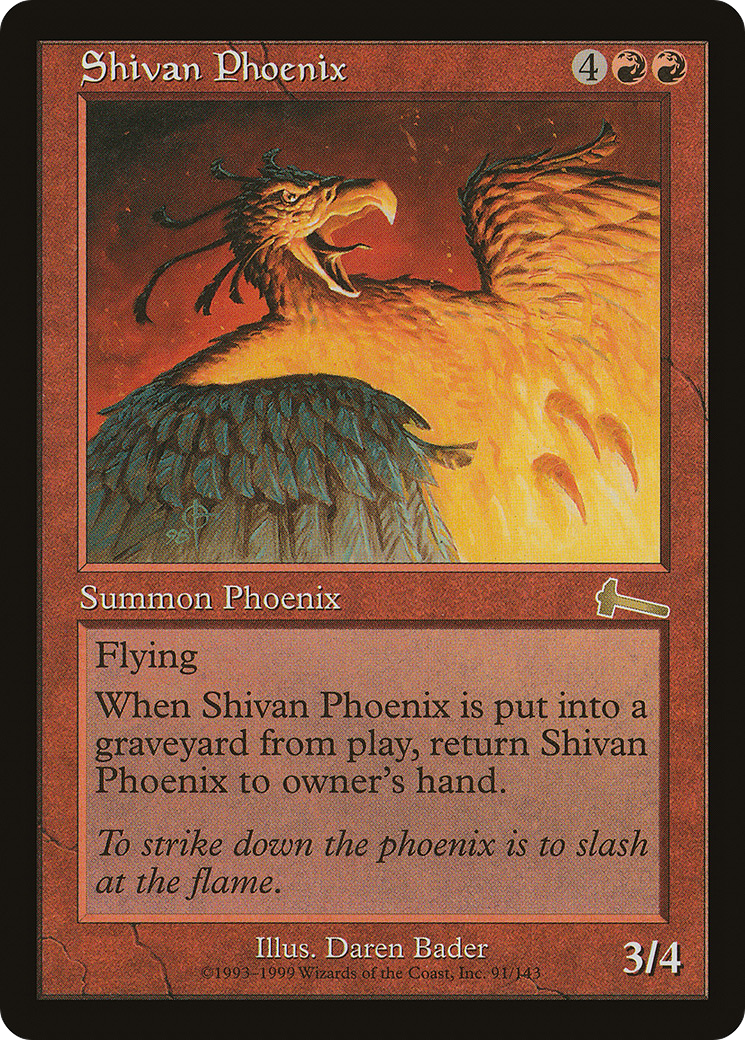 Shivan Phoenix (091) - Urza's Legacy