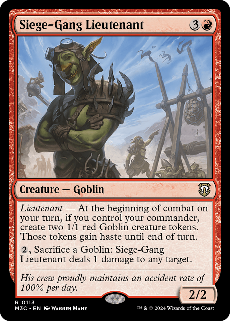 Siege-Gang Lieutenant (113) - Commander: Modern Horizons 3