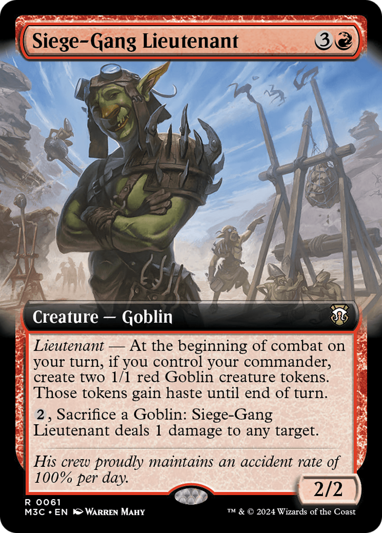 Siege-Gang Lieutenant (Extended Art) (061) - Commander: Modern Horizons 3