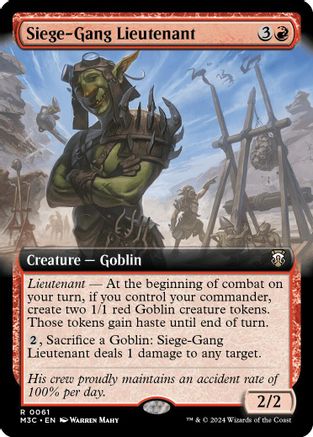 Siege-Gang Lieutenant (Extended Art) (061) Ripple Foil - Commander: Modern Horizons 3