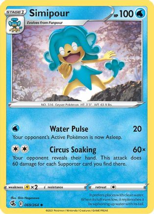Simipour (69) Reverse Holofoil - Fusion Strike