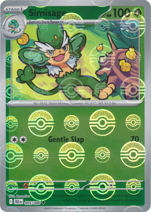 Simisage (Poke Ball Pattern) (5) Reverse Holofoil - Black Bolt
