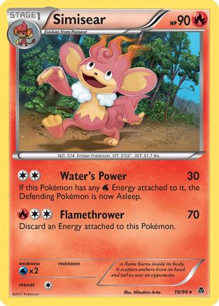 Simisear (19) Reverse Holofoil - Emerging Powers