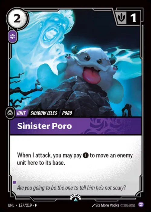 Sinister Poro (137) Foil - Riftbound Promotional Cards