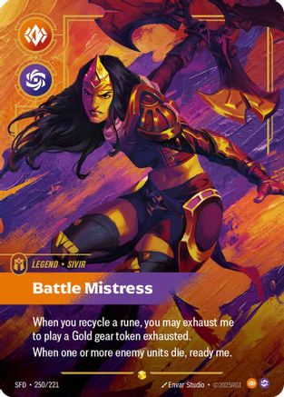 Sivir – Battle Mistress (Overnumbered) (250) Foil - Spiritforged