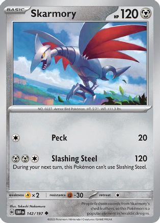 Skarmory (142) Reverse Holofoil - Obsidian Flames