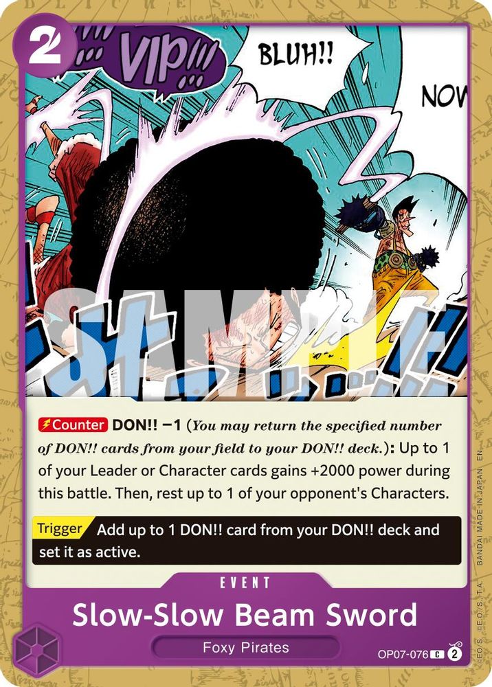 Slow-Slow Beam Sword (Reprint) (OP07-076)