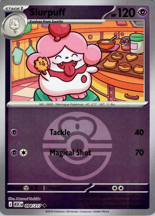 Slurpuff (Love Ball) (94) Reverse Holofoil - Ascended Heroes