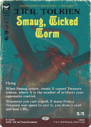 Smaug, Wicked Worm (Book Cover) (245) Foil - The Hobbit