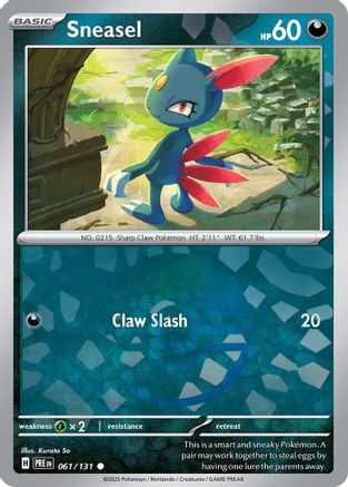 Sneasel (Poke Ball Pattern) (61) Reverse Holofoil - Prismatic Evolutions