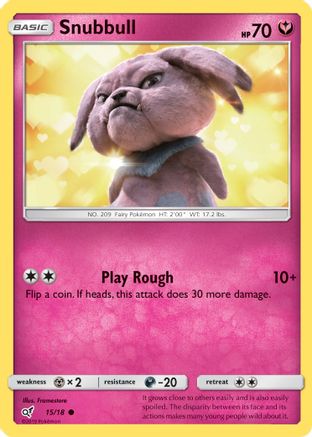 Snubbull (Holo Common) (15) Holofoil - Detective Pikachu