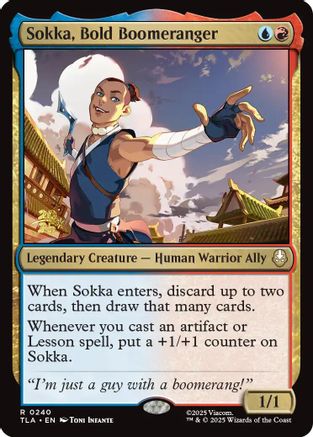 Sokka, Bold Boomeranger (Prerelease) (240) Foil - Avatar: The Last Airbender