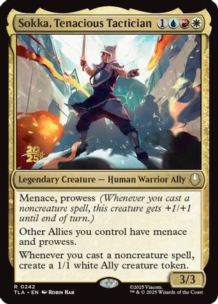Sokka, Tenacious Tactician (Prerelease) (242) Foil - Avatar: The Last Airbender