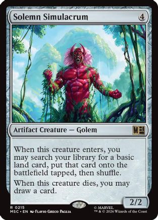 Solemn Simulacrum (215) Surge Foil - Commander: Marvel Super Heroes