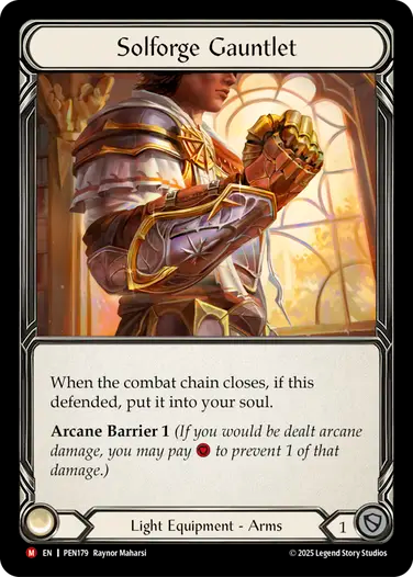 Solforge Gauntlet (PEN179) Cold Foil - Compendium of Rathe