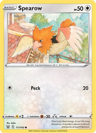 Spearow (111) Reverse Holofoil - Battle Styles