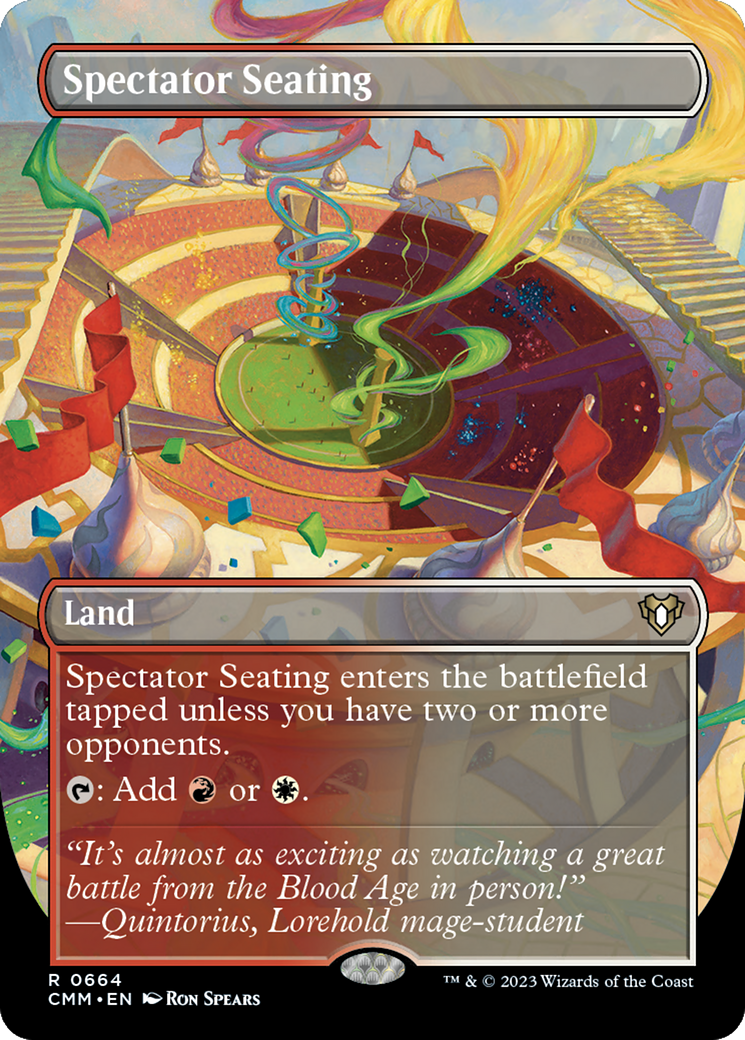 Spectator Seating (Borderless) (664) Foil - Commander Masters