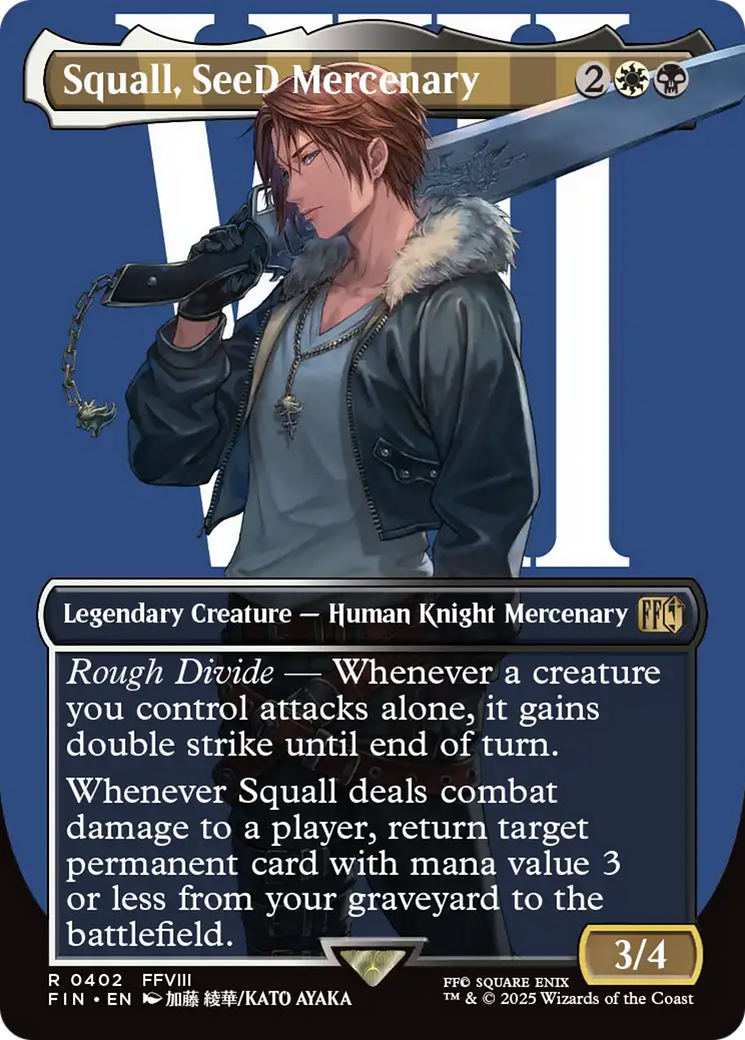 Squall, SeeD Mercenary (Borderless) (402) Foil - FINAL FANTASY