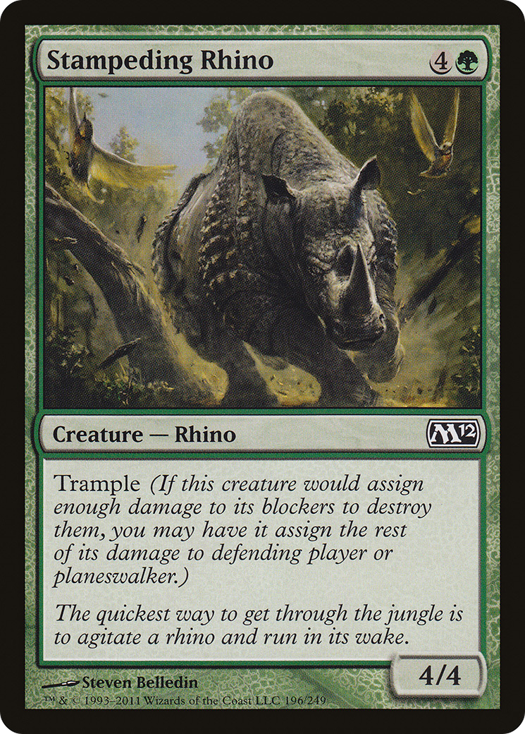Stampeding Rhino (196) Foil - Magic 2012