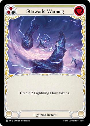 Starworld Warning (Yellow) (OMN188) Rainbow Foil - Omens of the Third Age