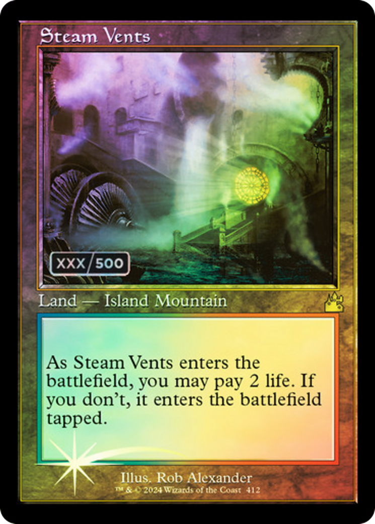 Steam Vents (Retro) (Serial Numbered) (412) Foil - Ravnica Remastered