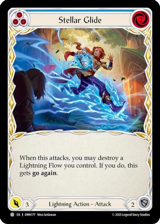 Stellar Glide (Blue) (OMN177) Rainbow Foil - Omens of the Third Age