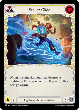 Stellar Glide (Yellow) (OMN176) Rainbow Foil - Omens of the Third Age