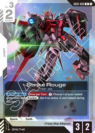 Strike Rouge (GD01-069) Holofoil - Newtype Rising