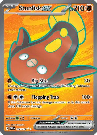 Stunfisk ex (Full Art) (252) Holofoil - Ascended Heroes