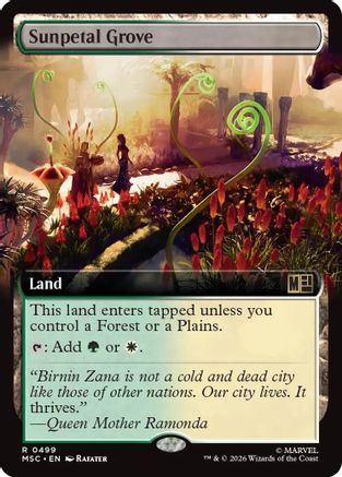 Sunpetal Grove (Extended Art) (499) - Commander: Marvel Super Heroes