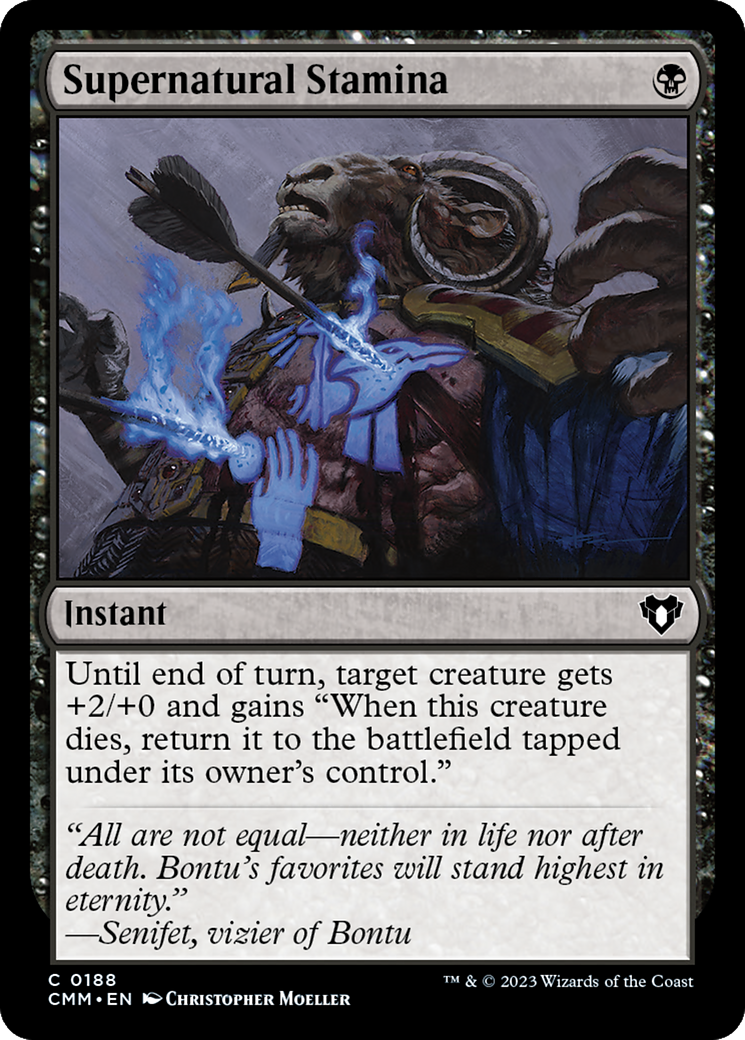 Supernatural Stamina (188) Foil - Commander Masters