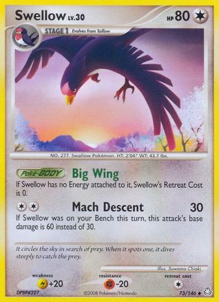 Swellow (73) Reverse Holofoil - Legends Awakened