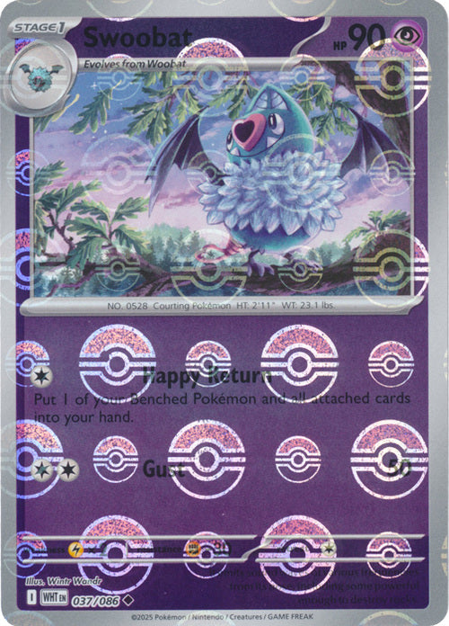 Swoobat (Poke Ball Pattern) (37) Reverse Holofoil - White Flare