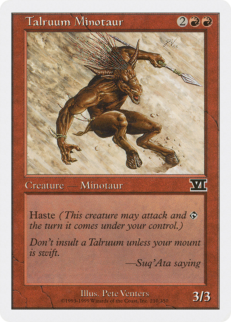 Talruum Minotaur (210) - Classic Sixth Edition