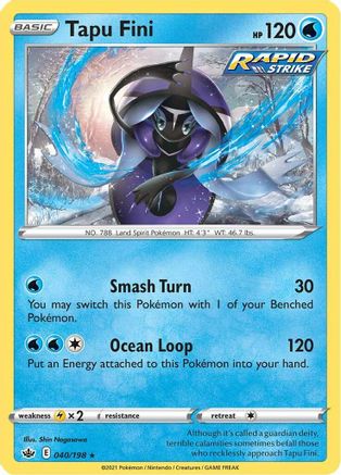 Tapu Fini (40) Holofoil - Chilling Reign
