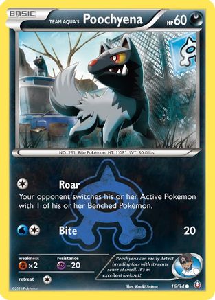 Team Aqua's Poochyena (16) - Double Crisis