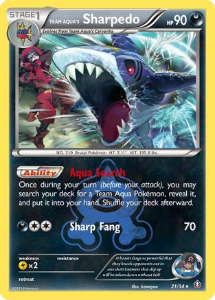 Team Aqua's Sharpedo (21) Holofoil - Double Crisis