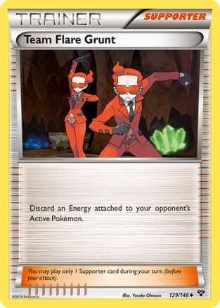 Team Flare Grunt (129) Reverse Holofoil - XY Base Set