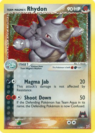 Team Magma's Rhydon (11) Reverse Holofoil - Team Magma vs Team Aqua