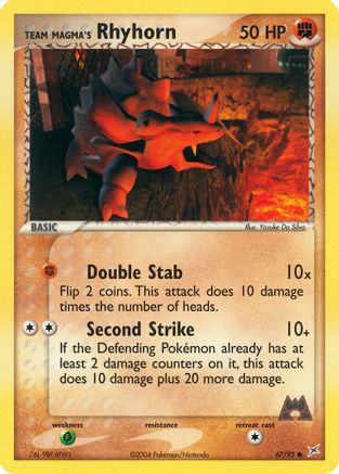 Team Magma's Rhyhorn (67) - Team Magma vs Team Aqua