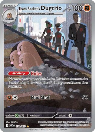 Team Rocket's Dugtrio (239) Holofoil - Ascended Heroes
