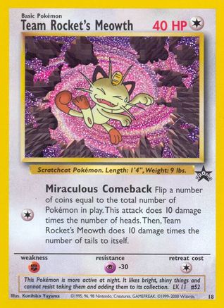 Team Rocket's Meowth (18) - Wizards of the Coast Promos