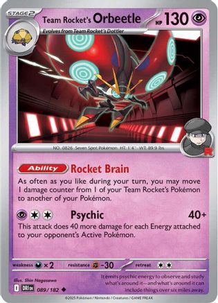 Team Rocket's Orbeetle (89) - Destined Rivals